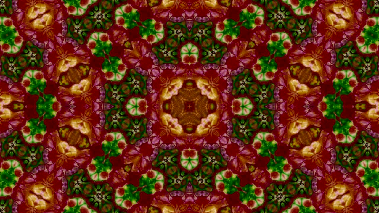 Kaleidoscope Movement: Geometric Circle and Star Shapes