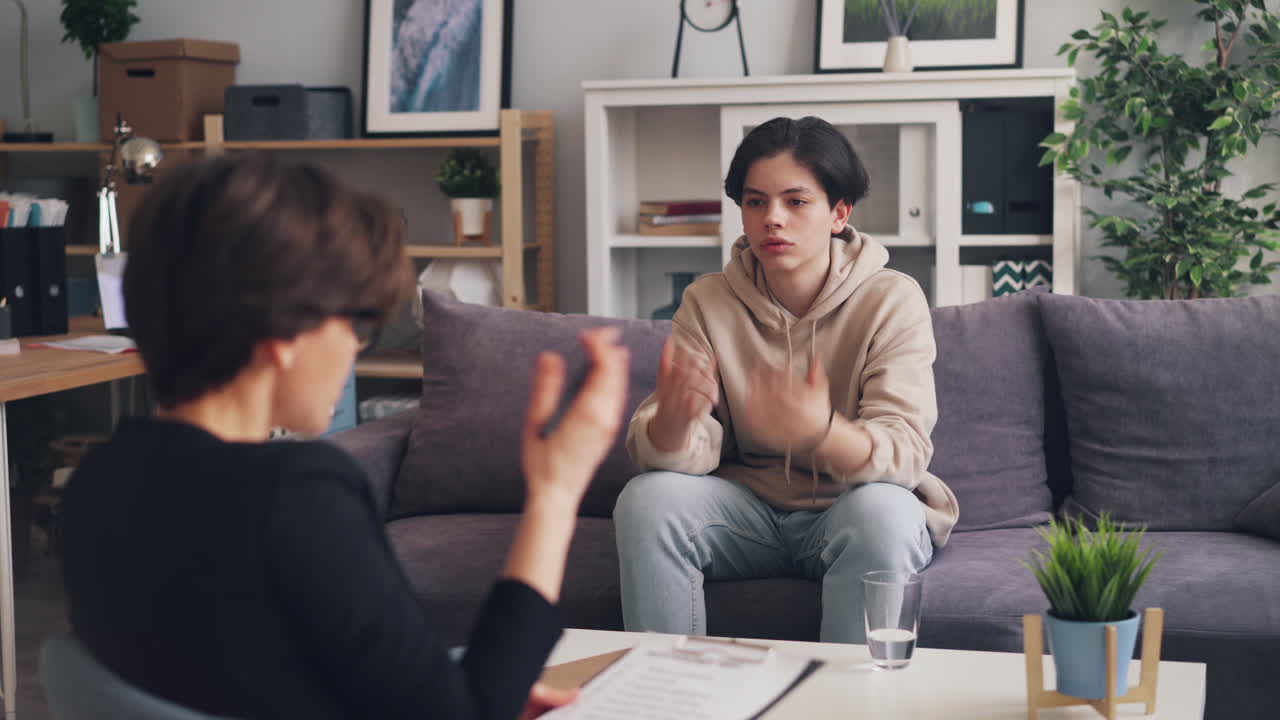 Teenager in Therapy Session