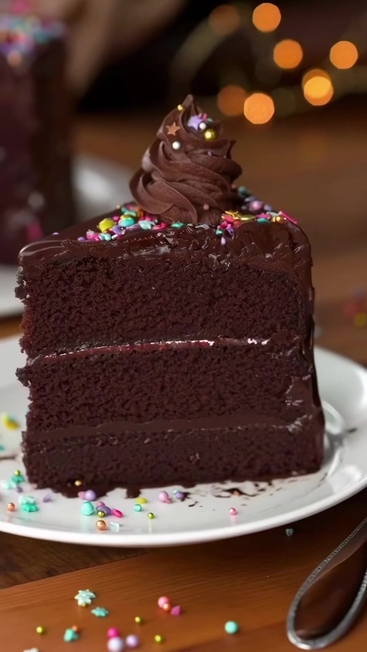 Squisita Torta al Cioccolato Decorata con Codette Colorate
