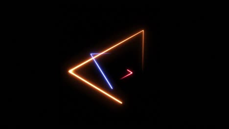 diseño abstracto de triángulos de neón