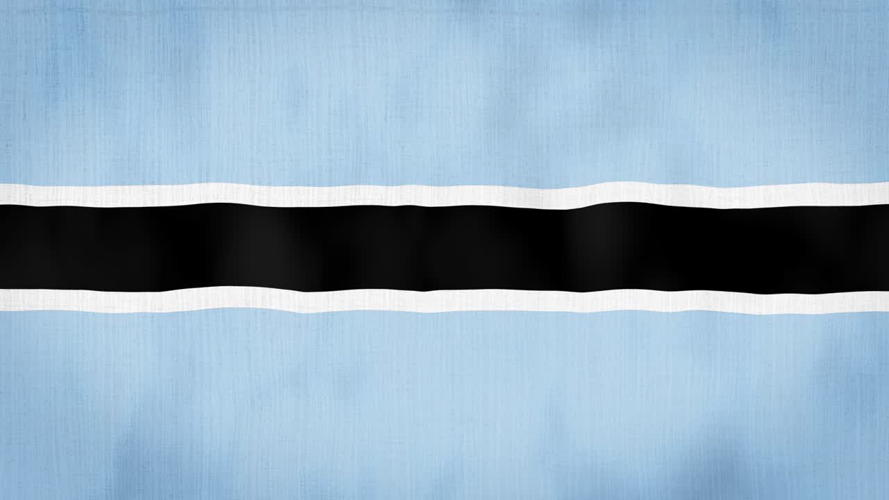 bucle, textura de tela de aspecto real y animación ondulada de la bandera de botswana