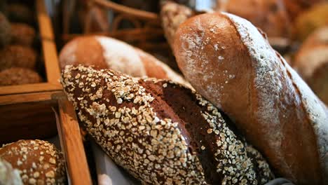 fresh bread in bakery basket