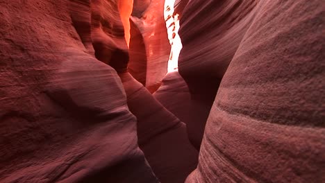 close up in between rock formations in a narrow canyon in canyonlands national park