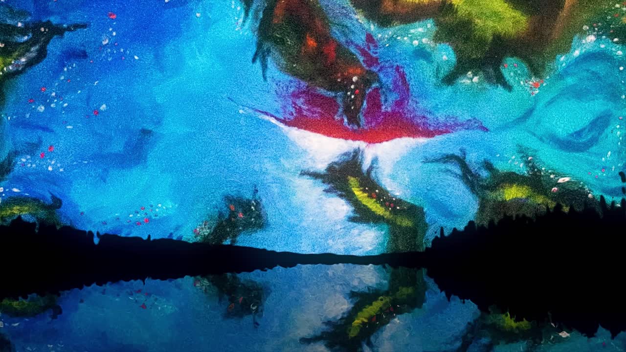 reflejo abstracto del paisaje del cielo nocturno