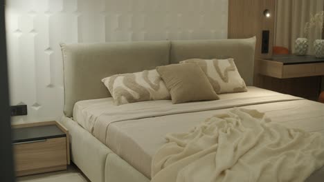 modern beige bedroom interior
