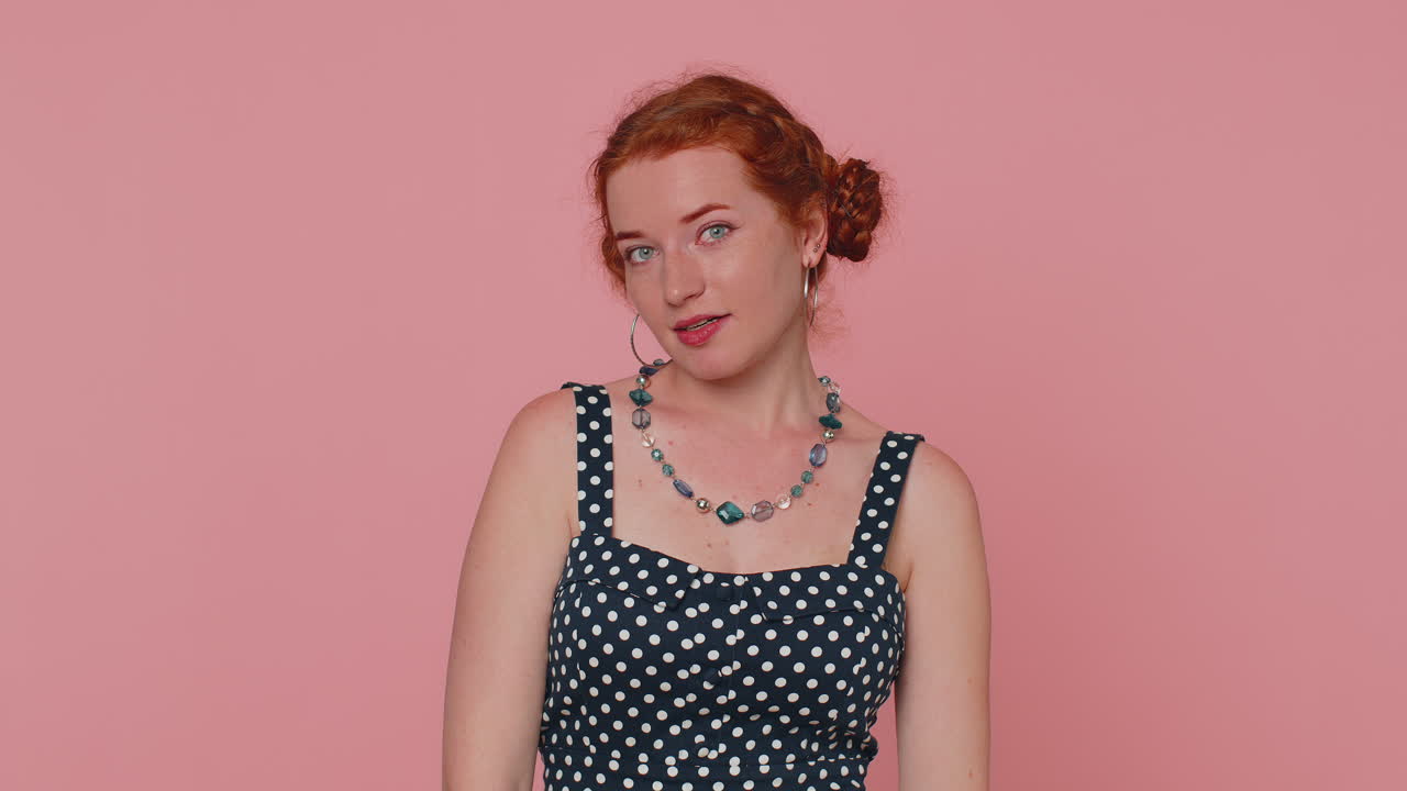 Upset young redhead woman making face palm unhappy gesture, shame on you, disappointed in result
