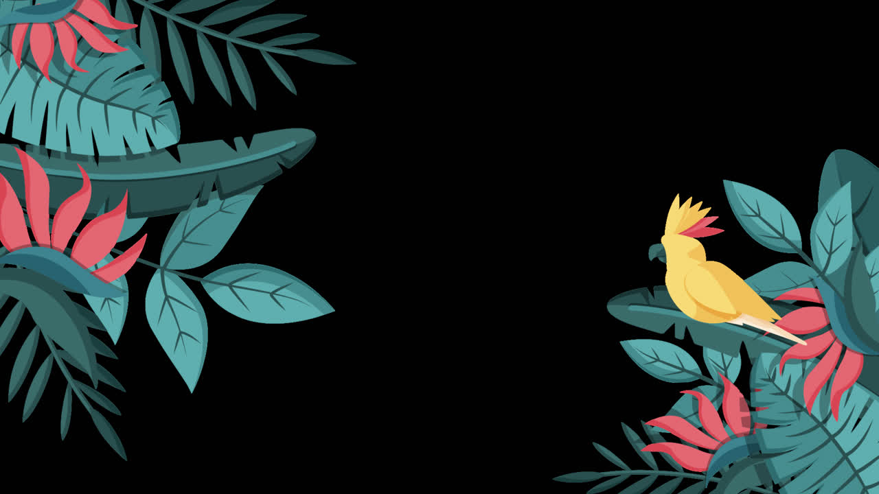 fondo de paraíso tropical con loro