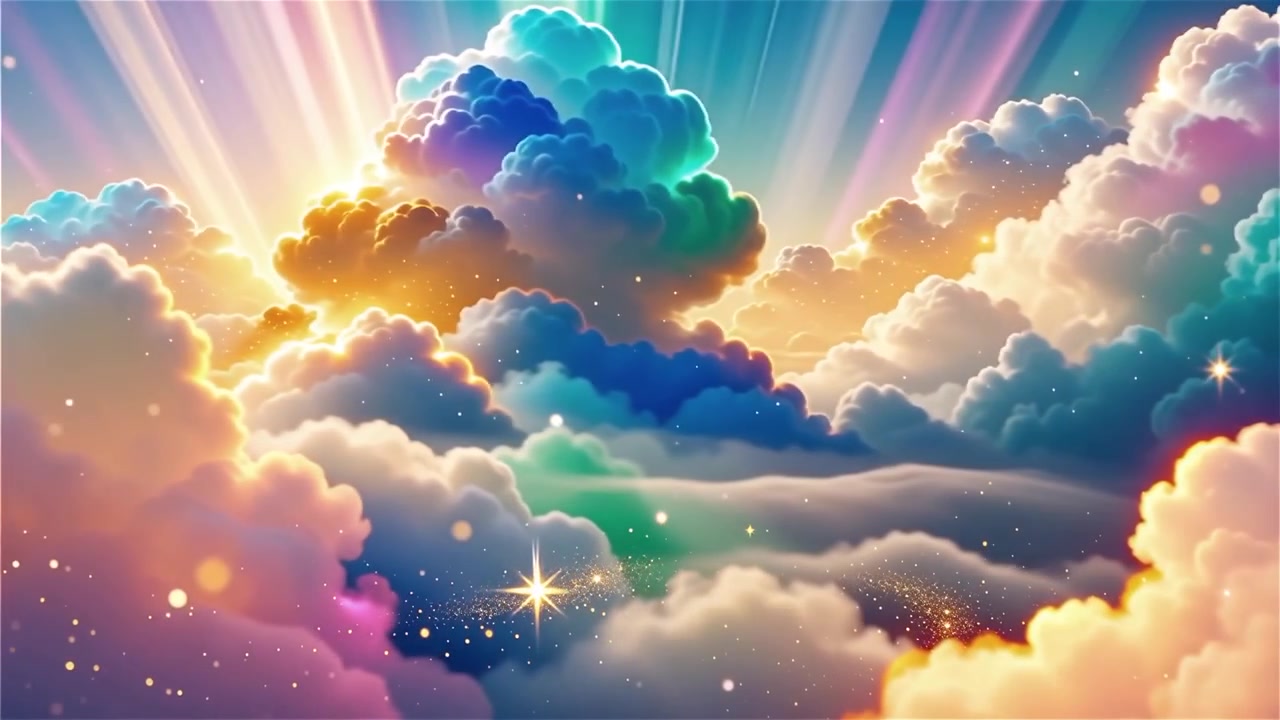 Christian Heavenly Light Worship Background
