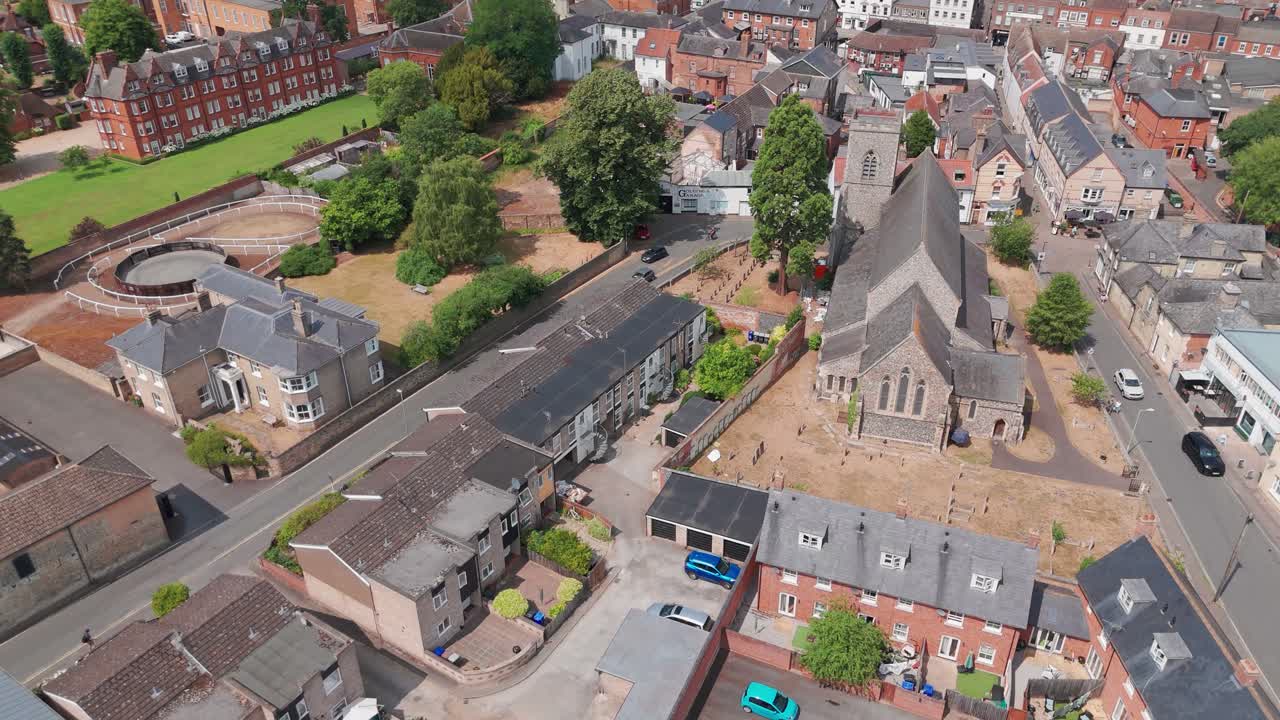 Newmarket St. Mary church aerial drone England United Kingdom community