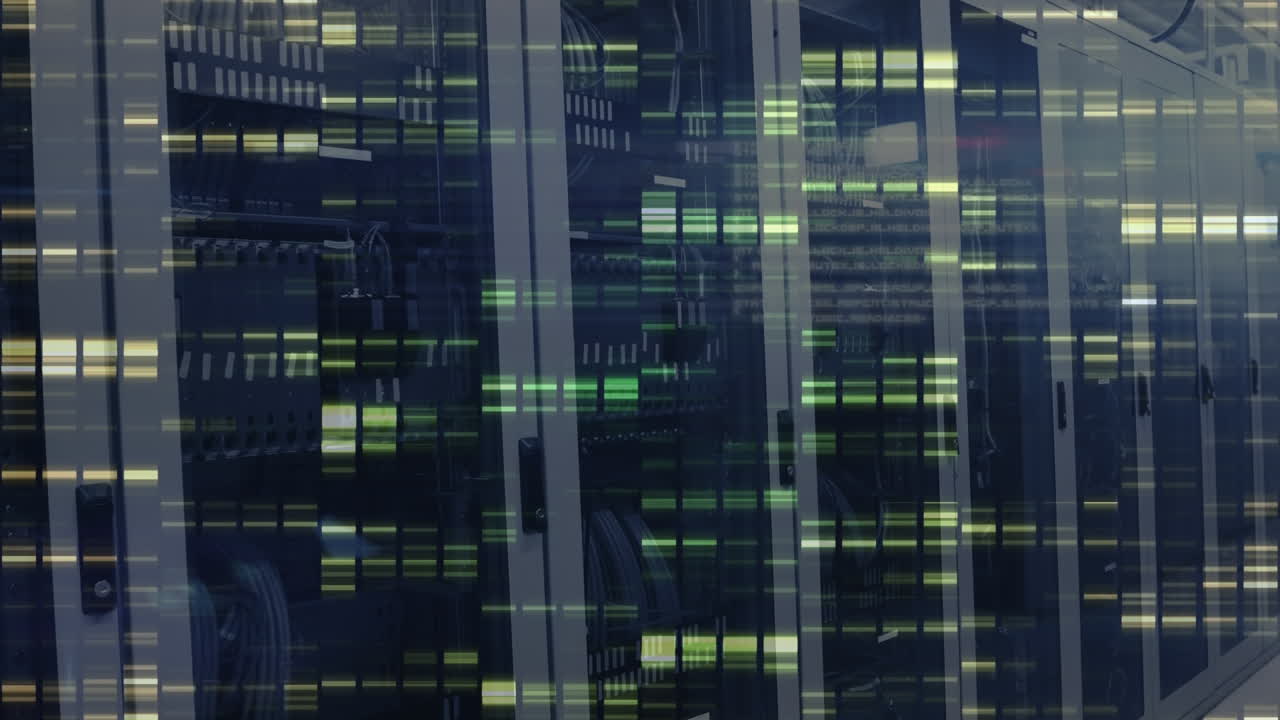 animazione di forme sopra la stanza del server