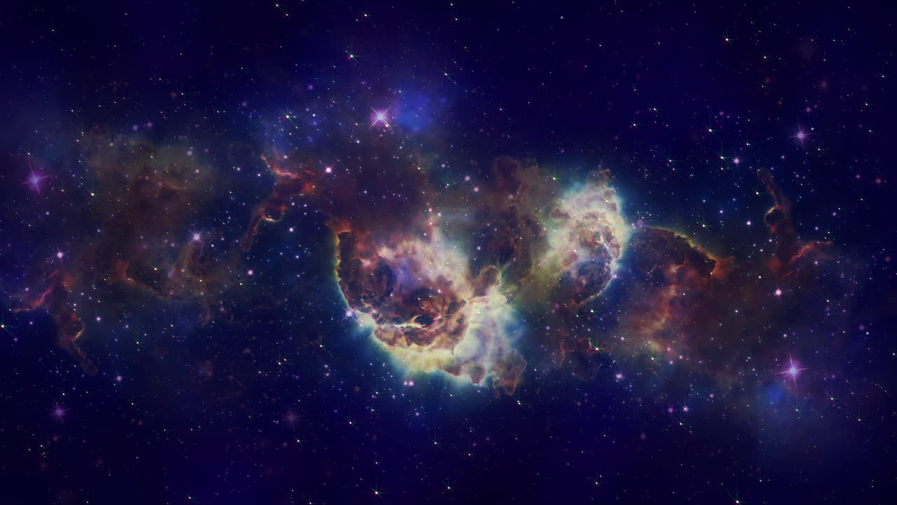 animación vibrante de la nebulosa en 4k