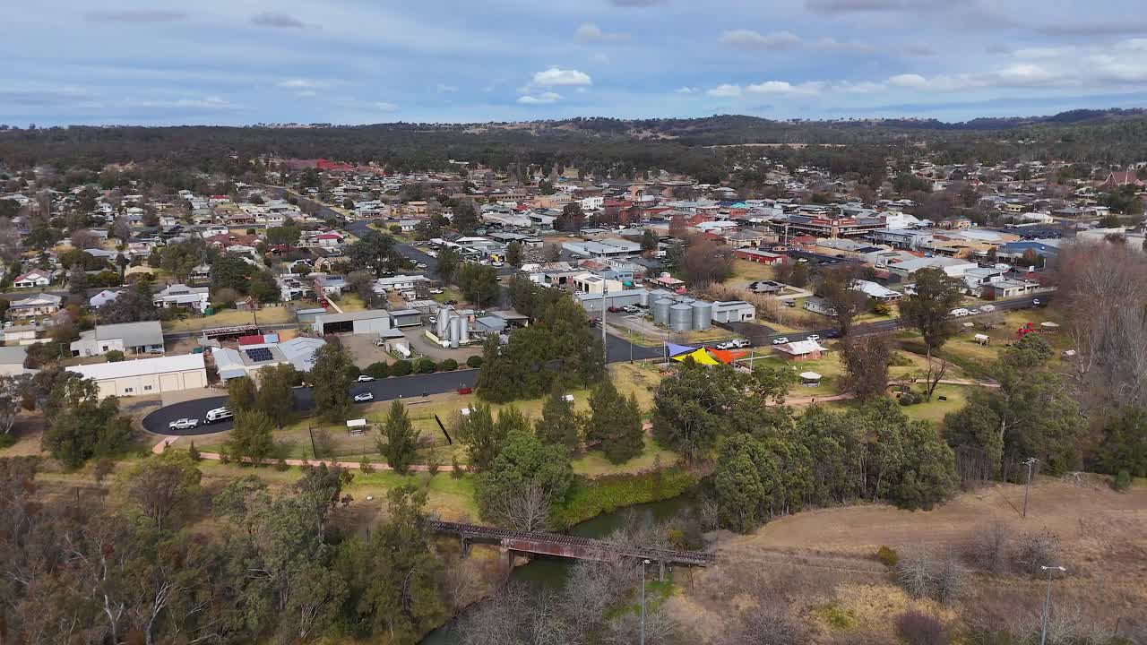 Drone captures local park, sports courts, and neighborhood homes