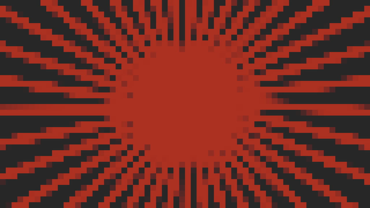 patrón de rayos y píxeles rojos degradados