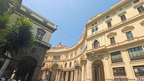 historic architecture and greenery in naples, italy