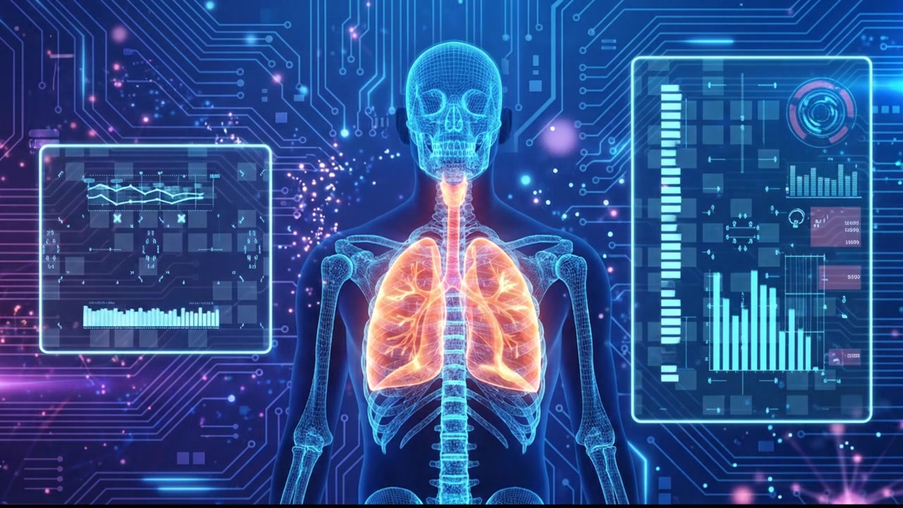 Digital interface of lung anatomy scan