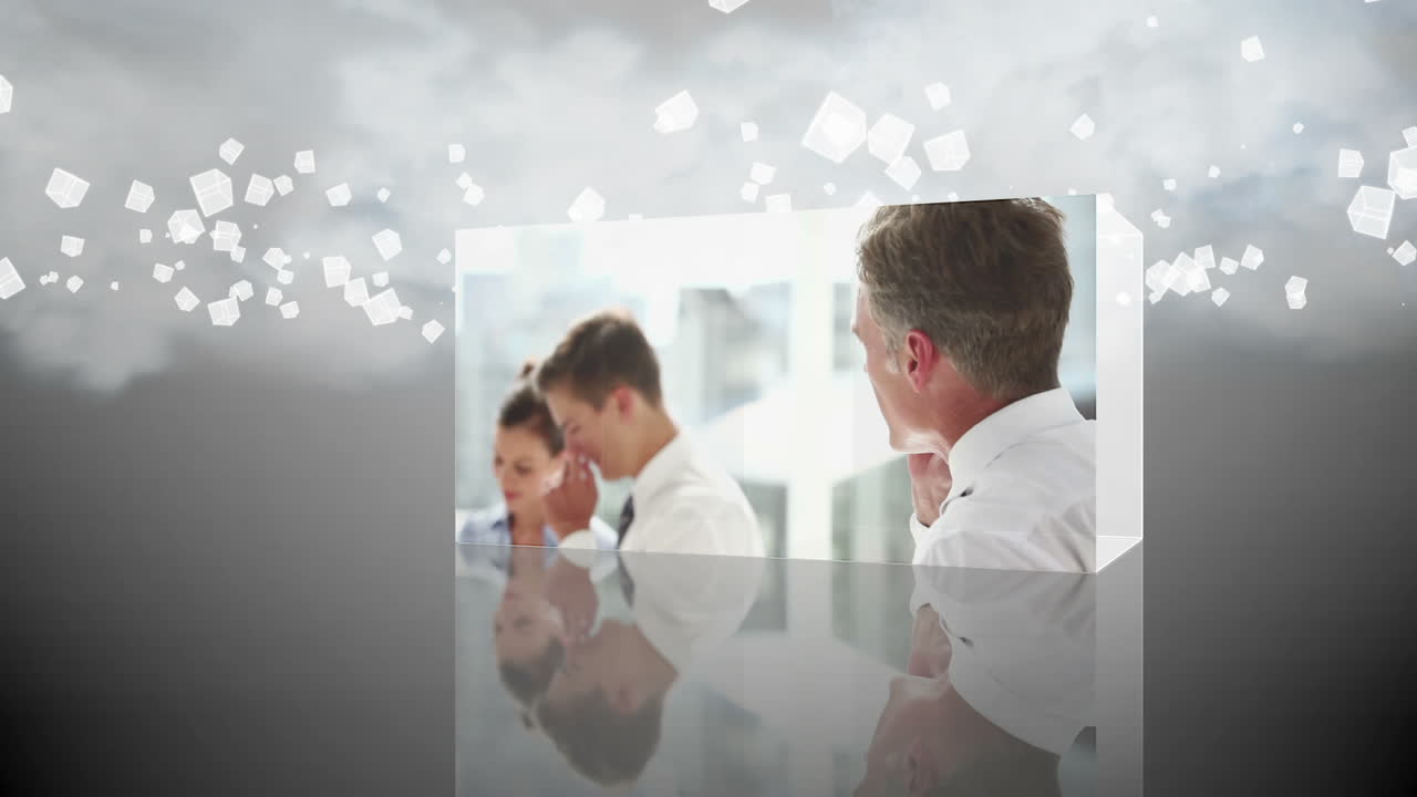 비즈니스 및 텔레 애니메이션 몬테이지