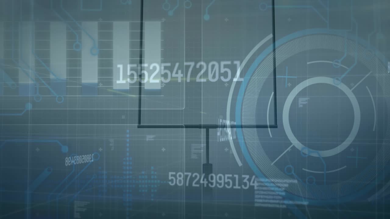 animación de números y datos diversos sobre la base de béisbol