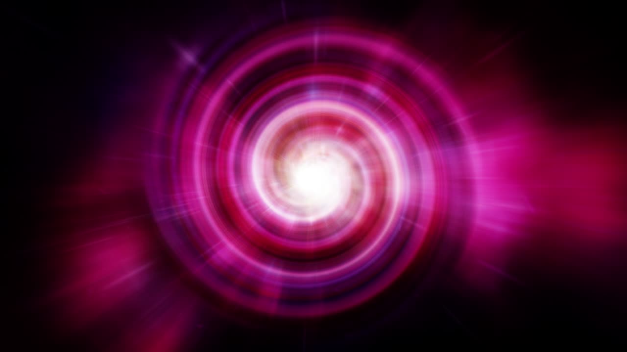 fondo de bucle espiral hipnótico. 4k 3d psicodélico fondo de colores con ondas redondas se mueve en el centro. el flujo de rayos de luz mágicos vórtice en cámara lenta.