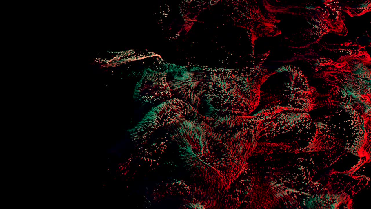 las partículas 4k explotan orgánicamente a través del marco.