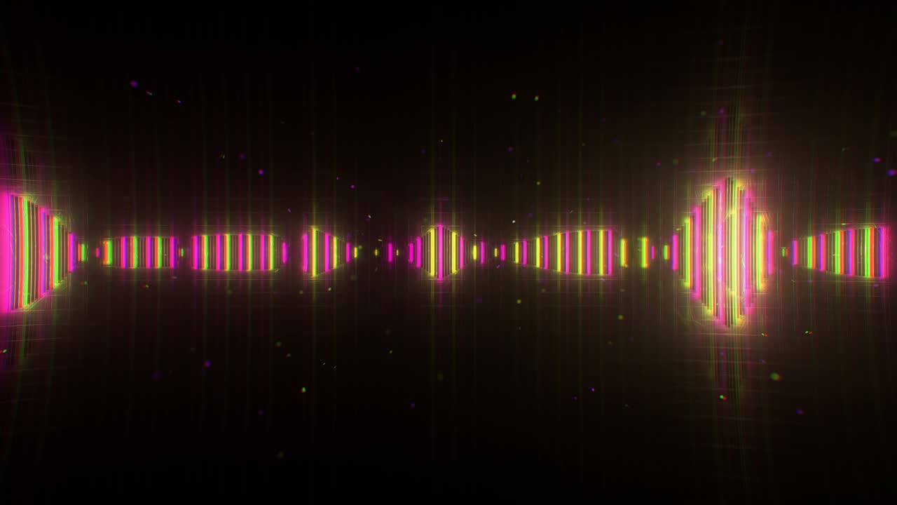 빛나는 음파 3d 렌더링 원활한 루프 애니메이션