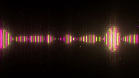 ondas de sonido brillantes 3d reproducir animación de bucle sin costuras