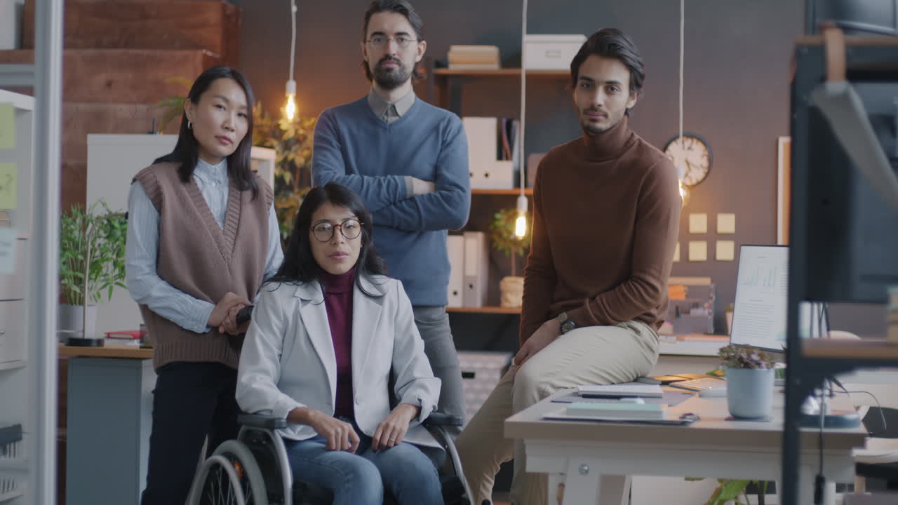 Diverse Business Team Portrait in Modern Office