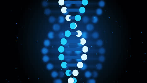 animation of macro of grey 3d dna strand spinning