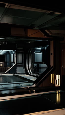 futuristic spaceship corridor interior