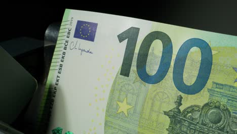 counting 100 euro bills