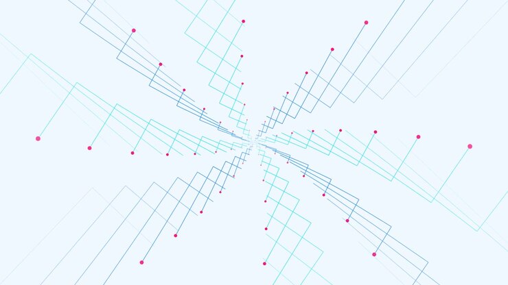 Abstract Digital Network Lines and Nodes Animation