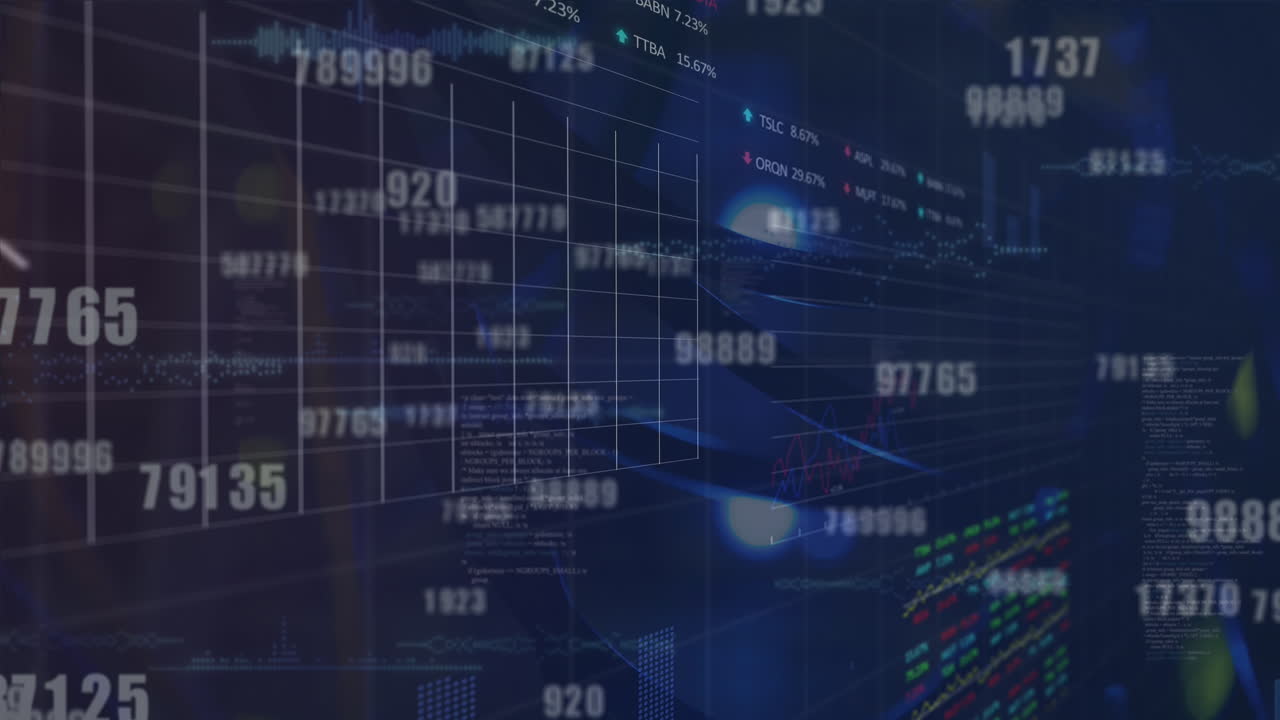 Animation of data processing over server room