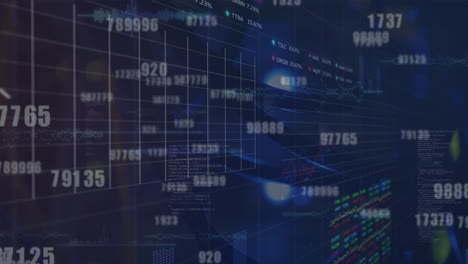 animación del procesamiento de datos en la sala de servidores
