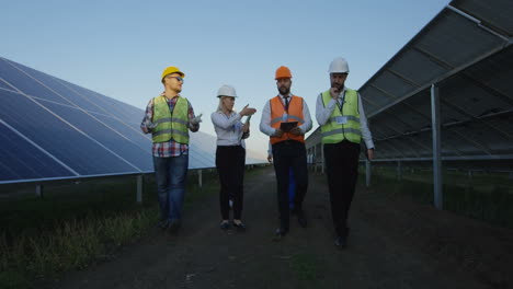 solar farm inspection team
