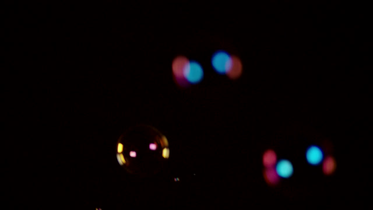 soap bubbles with black background