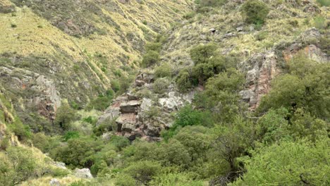 zoom out of mountains and forest near merlo, san luis, argentina