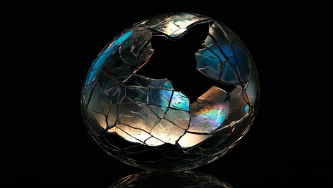 abstract glass fragment art