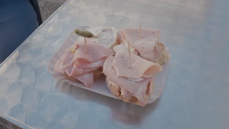 traditional venetian canapés on a plate