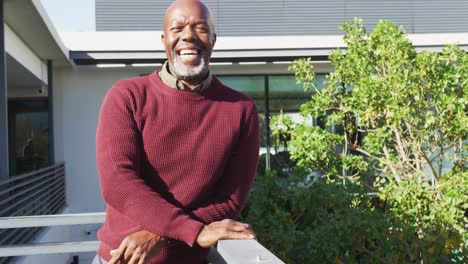 video of happy senior american african men in the garden