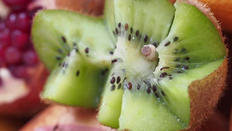 close-up of sliced kiwi fruit