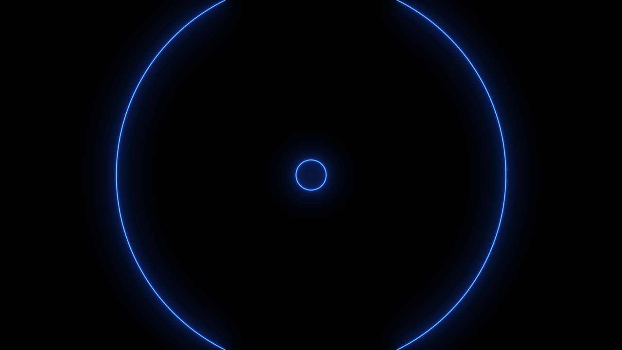 파란색 은 원 에너지 오버레이 효과 루프