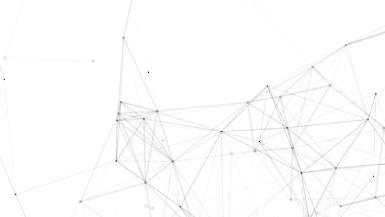 Plexus fantasy abstract technology. Abstract geometric background with moving lines, dots and triangles. Science. Medicine and technology. Loop animations