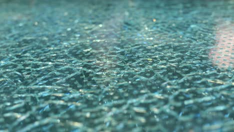 close-up of broken glass
