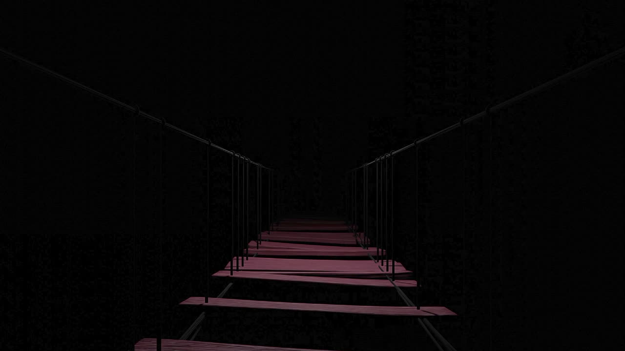 перспектива темного деревянного моста