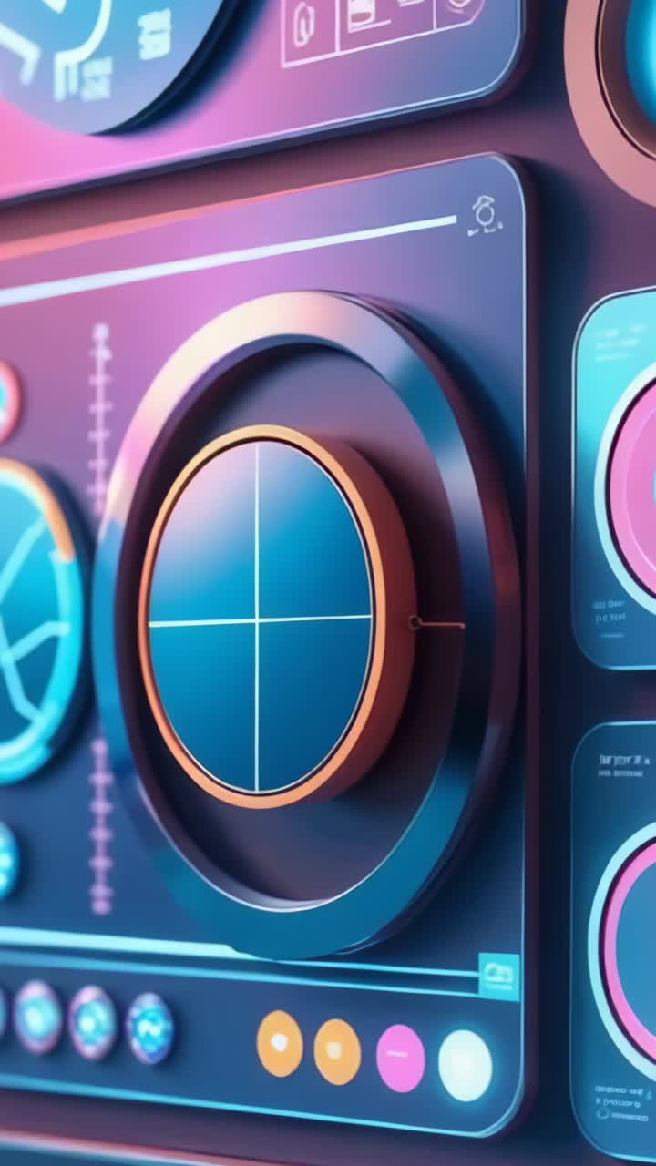 Vertical video: Shifting hues across console screen, highlighting crosshair dial and C plus buttons