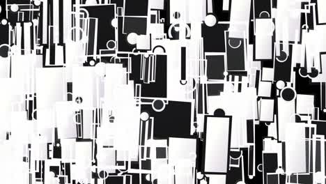 black and white squares and circles[loop]