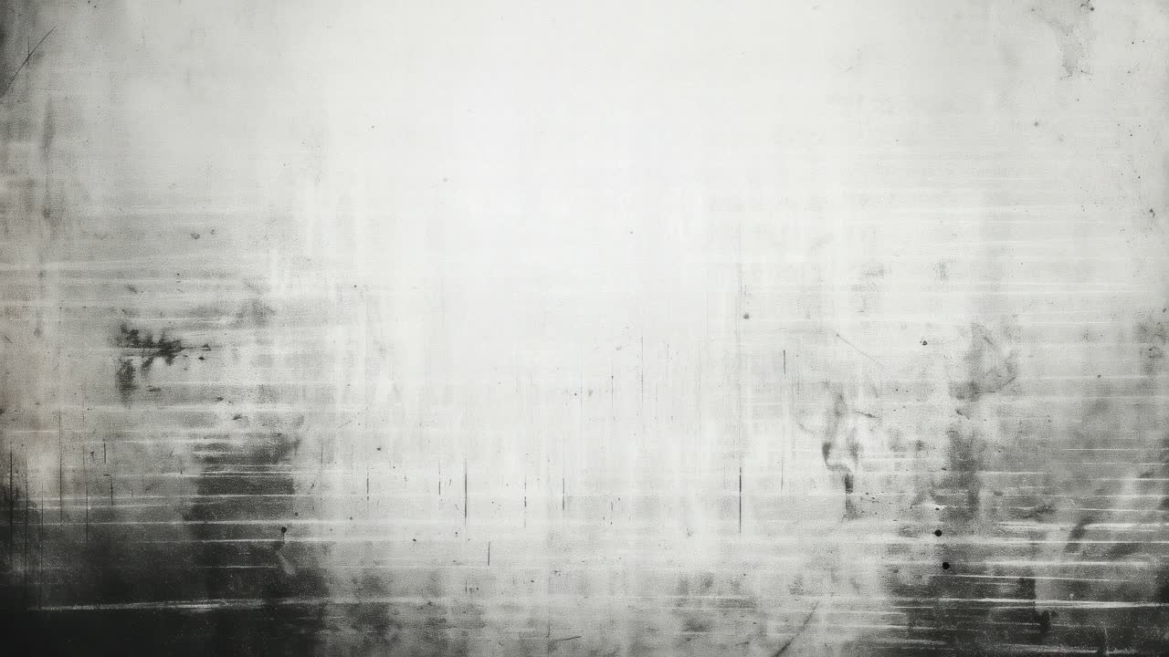 Monochrome glitch effect with horizontal lines, resembling a distorted video screen