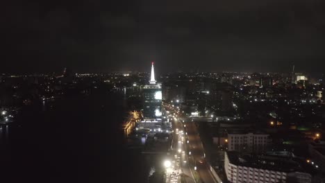 civic centre at night nigeria drone 01