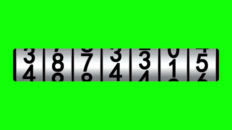 White counter on green