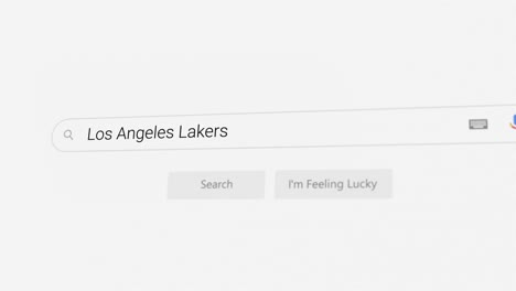 searching for los angeles lakers on internet browser