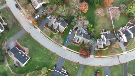 top down aerial of neighborhood